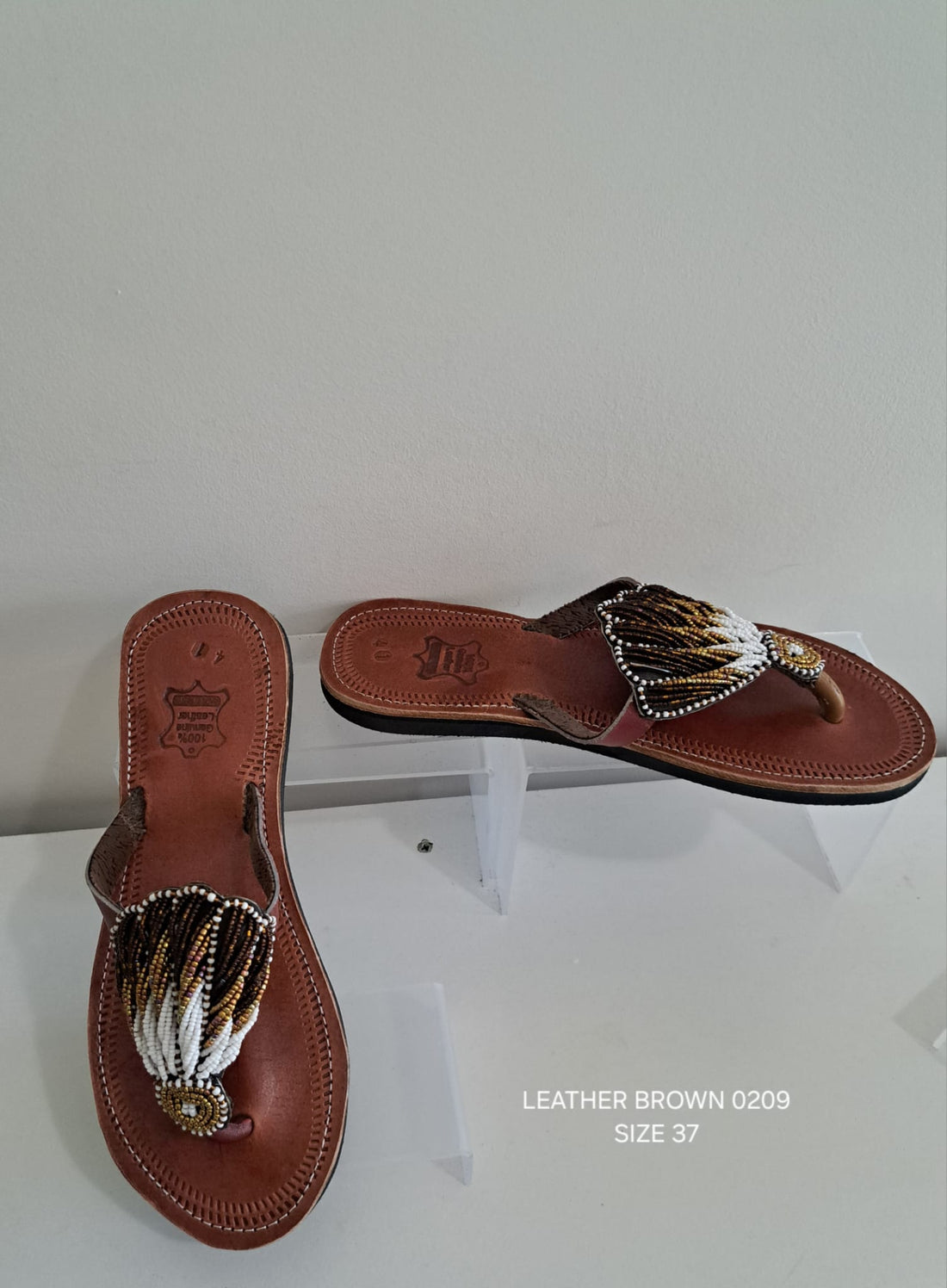 Leather Brown Sandals 0209