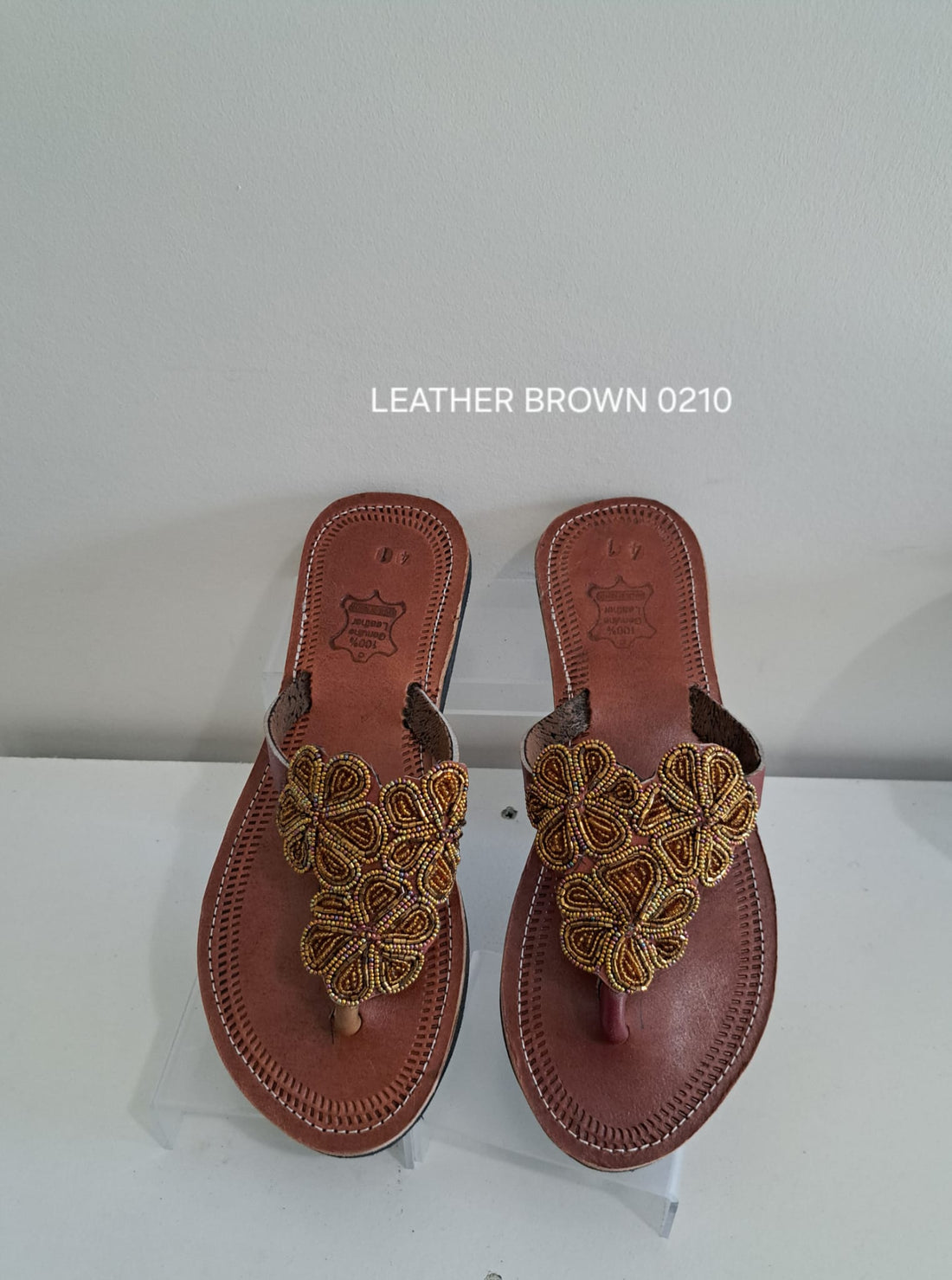 Flat Leather Sandaln 0210