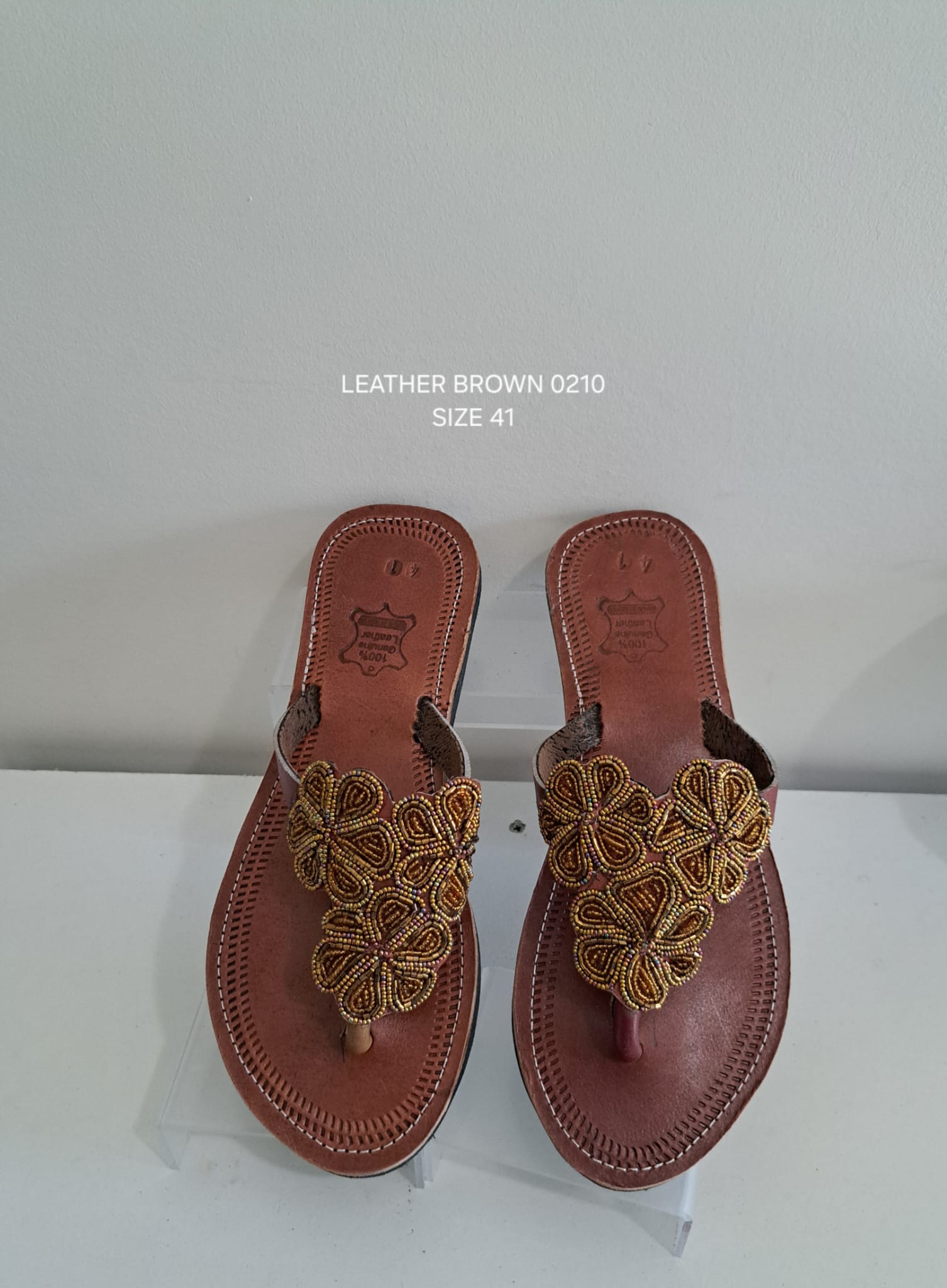 Flat Leather Sandaln 0210