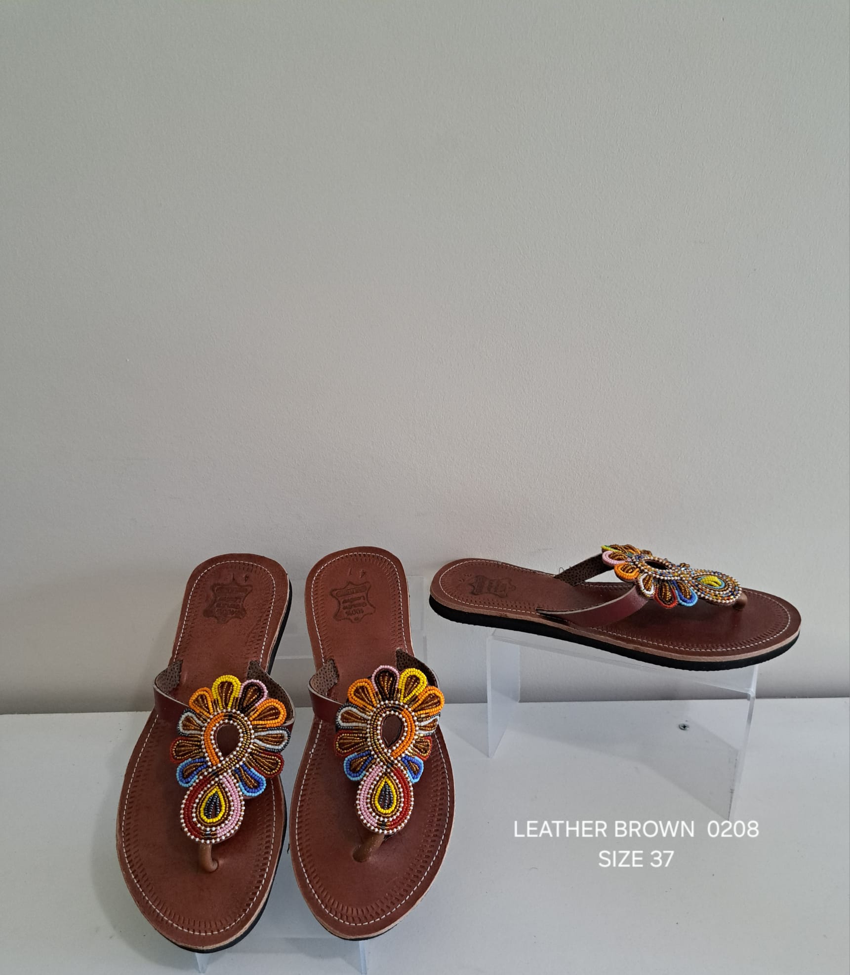 Flat Leather Sandals 0208