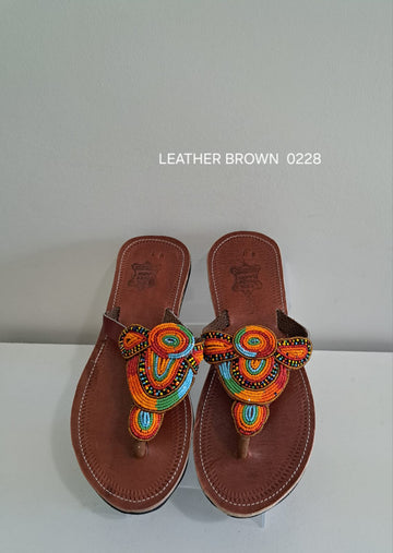 Flat Leather Sandals 0228
