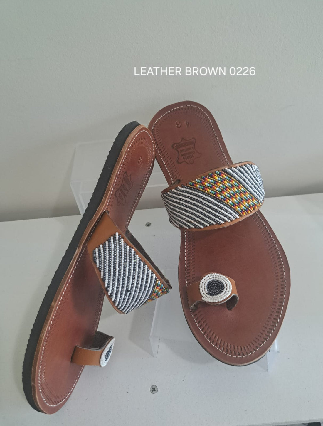 Flat Leather Sandals 0226