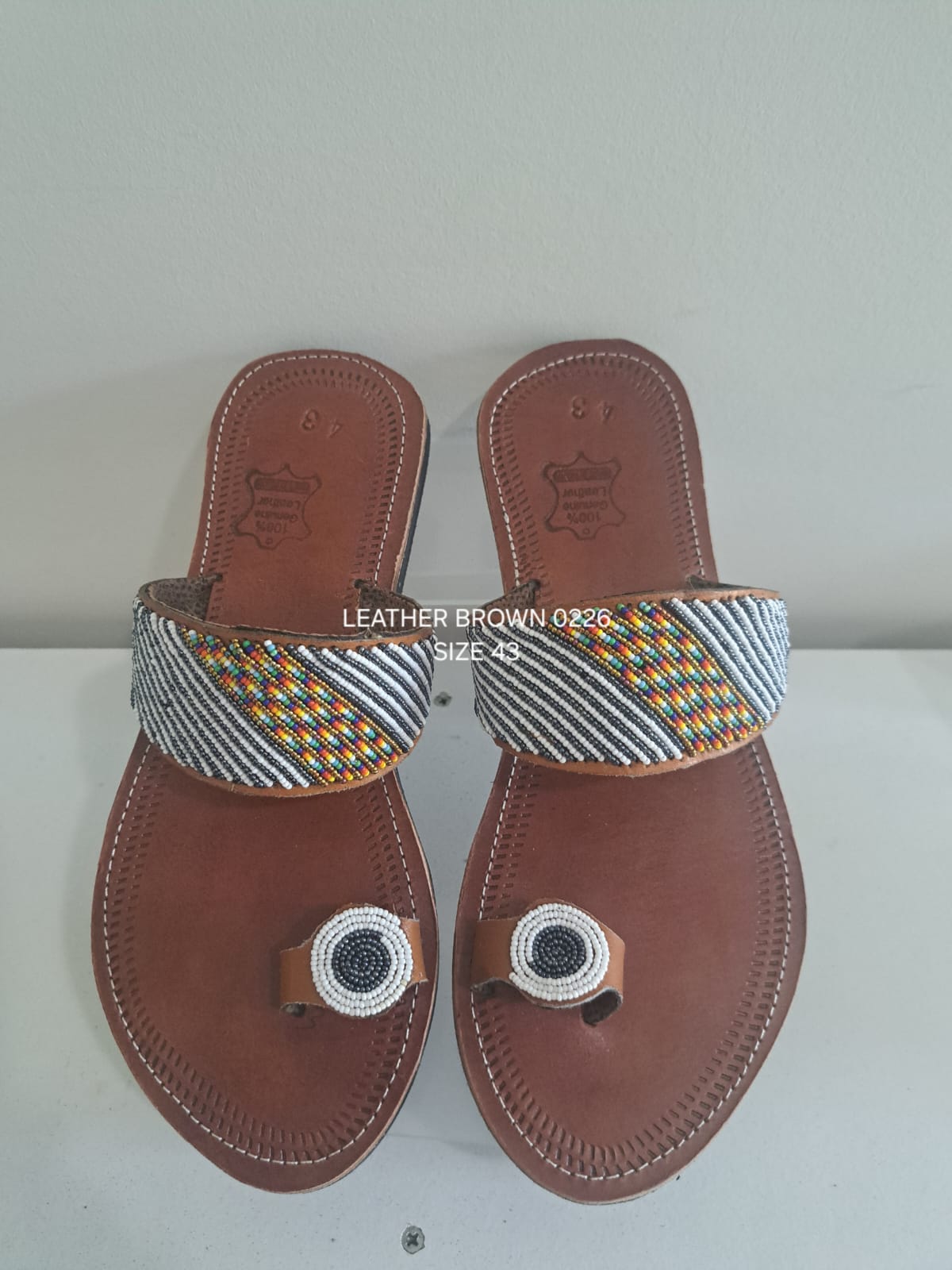 Flat Leather Sandals 0226