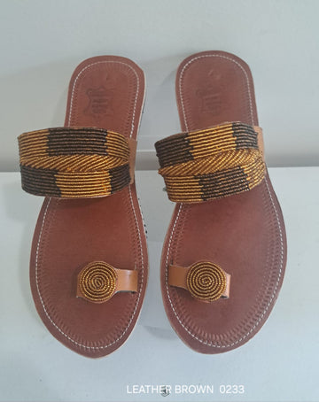 Flat Leather Sandals 0233