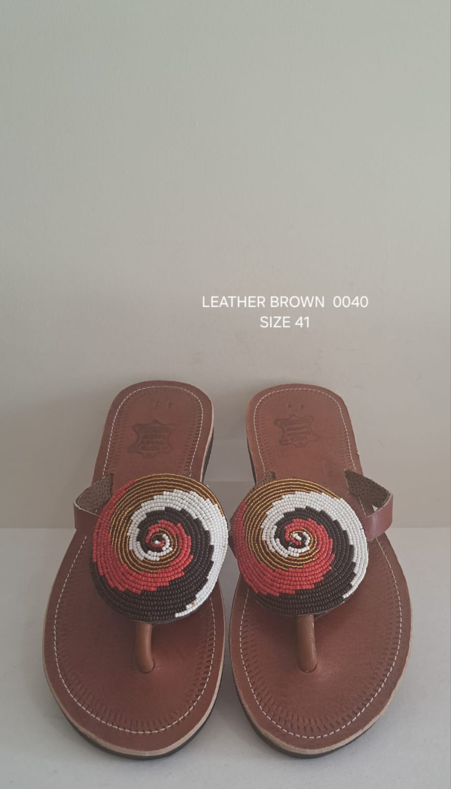 Flat Leather Sandals 0040