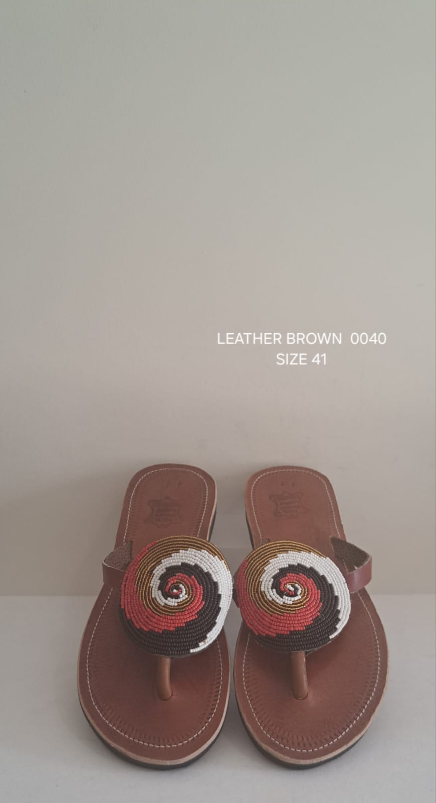 Flat Leather Sandals 0040